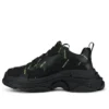 Triple S-Sneakers “Allover Logo – sort og fluorescerende gul” 536737W2FA11070