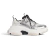 Triple S-Sneakers “Sort, hvid og sølv med dobbelt skum og mesh” 536737W2FWM8191