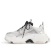 Triple S-Sneakers “Sort, hvid, sølv, dobbelt skum og mesh” 524039W2FWM8191