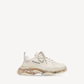 Triple S-Sneakers til mænd med gennemsigtig sål i hvid