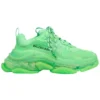 Triple S-træningssko med gennemsigtig sål “Neon Green” 544351W2CF13801