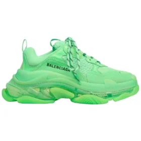 Triple S-træningssko med gennemsigtig sål “Neon Green” 544351W2CF13801