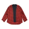 Trompe L”oeil-skjorte og T-shirt med tern “Red Navy” 699371TNM256167
