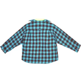 Trompe L’oeil-ternet skjorte og T-shirt “Blue Neon Yellow” 699371TMM116305