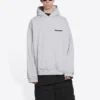 Turn-hettetrøje i bred pasform “Heather Grey Black” 674986TLVB41167