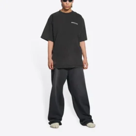 Turn Slit T-shirt “Washed Black” 675016TLVB39034 Turn Slit T-shirt “Washed Black” 675016TLVB39034