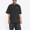 Turn Slit T-shirt “Washed Black” 675016TLVB39034