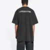 Turn Slit T-shirt “Washed Black” 675016TLVB39034