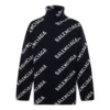 Turtleneck-trøje med logo overalt “Black White” 621018T15674177