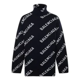Turtleneck-trøje med logo overalt “Black White” 621018T15674177