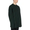 Ullstrikket sweater med rund hals og logo overalt “Dark Green” 657400T15673050