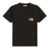 Uniform med logo-tryk, retro, small, slim fit, kortærmet, sort 612964TIV791000