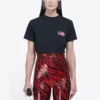 Uniform med logo-tryk, retro, small, slim fit, kortærmet, sort 612964TIV791000