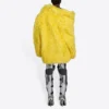 Unisex FW21 jakke i imiteret pels, gul, 663000TKQ077200