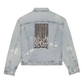 Unisex FW21 Logo-denimjakke, blå 664329TBP488961