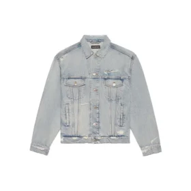 Unisex FW21 Logo-denimjakke, blå 664329TBP488961