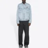 Unisex FW21 Logo-denimjakke, blå 664329TBP488961