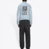 Unisex FW21 Logo-denimjakke, blå 664329TBP488961