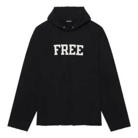 Unisex FW21 sweatshirt med gratis bogstavtryk, sort 661711TKVD41070