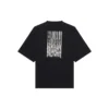 Unisex FW21 T-shirt med rund hals og print, sort 661715TKVE51070