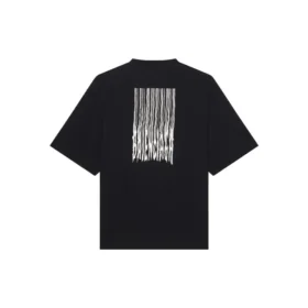 Unisex FW21 T-shirt med rund hals og print, sort 661715TKVE51070