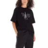 Unisex Paris-print, rund hals, sort 594599TGV661000