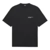 Unisex SS21 med firmatryk, rund hals, korte ærmer, sort 612966TKV861070