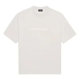 Unisex SS21 T-shirt med logo-tryk, grå 612966TIV542970