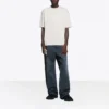 Unisex SS21 T-shirt med logo-tryk, grå 612966TIV542970