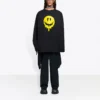 Unisex SS21-T-shirt med tryk og rund hals, sort 651796TKVA11012