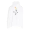Unisex-sweatshirt med logo i oversize-størrelse, hvid 620973TIV459040
