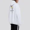 Unisex-sweatshirt med logo i oversize-størrelse, hvid 620973TIV459040