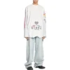 Upside Down langærmet T-shirt “White” 698155TMVC99000