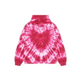 Valentines Day Tie-Dye-hettetrøje, bred pasform “Red” 675003TLVI86802