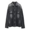 Vasket Denim-jakke i stor størrelse “Black” 662772TKVG51000