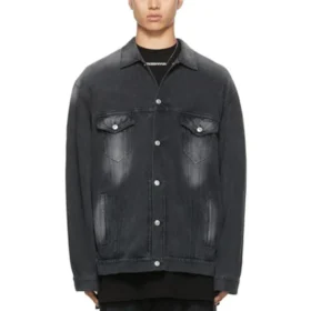 Vasket Denim-jakke i stor størrelse “Black” 662772TKVG51000