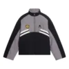 Vatteret træningsjakke med tragtkrave “Grey Black” 675462-TKO48-1000