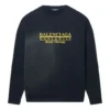Worldwide Retail Therapy Sweatshirt med rund hals “Washed Black Yellow” 676629TLVA91361