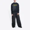 Worldwide Retail Therapy Sweatshirt med rund hals “Washed Black Yellow” 676629TLVA91361