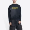 Worldwide Retail Therapy Sweatshirt med rund hals “Washed Black Yellow” 676629TLVA91361