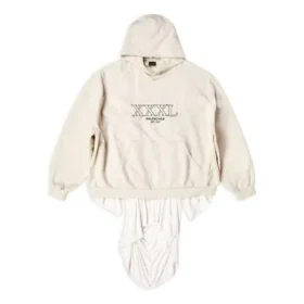XXXL Hættetrøje med patch, oversized, “Ecru” 720406TNVD99784