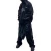 XXXL T-shirt med lapper og hætte, oversized “Black” 720406TNVD91070